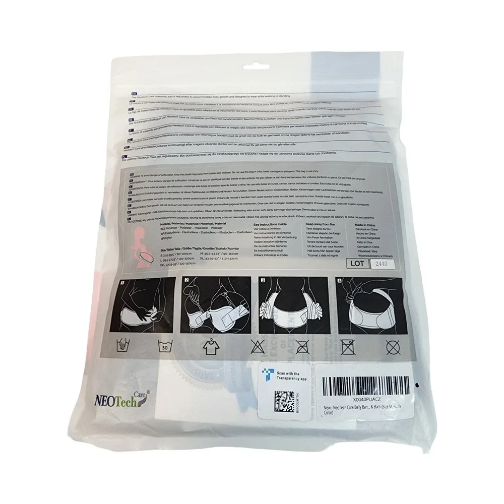Neotech‎ Care NTC T007 Maternity Belly Band Support Belt Size M Black